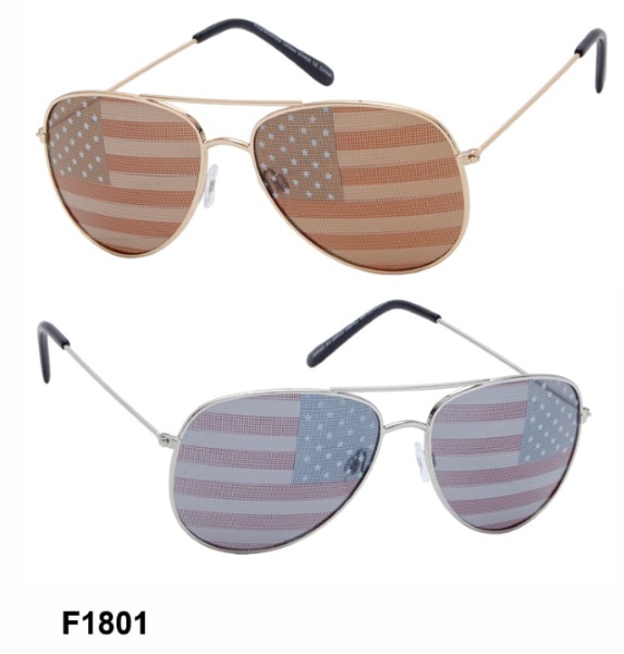 Wholesale Fashion Sunglasses with America FLAGs on the lense