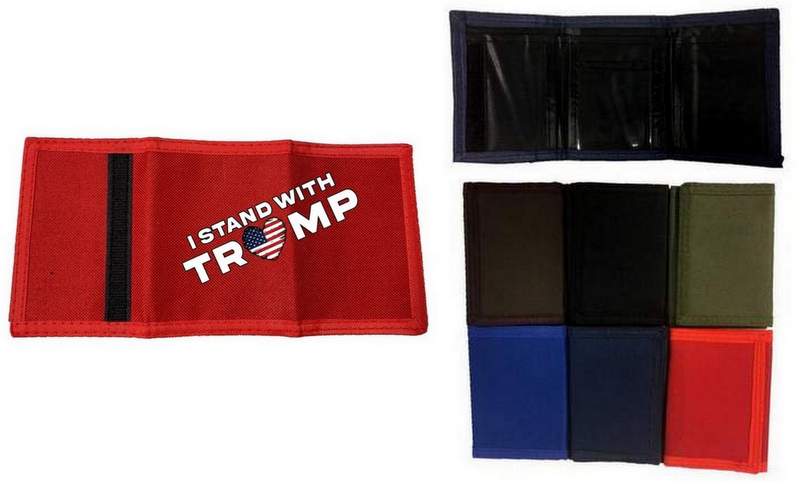 Wholesale I STAND with TRUMP Tri-Fold WALLET Mix colors