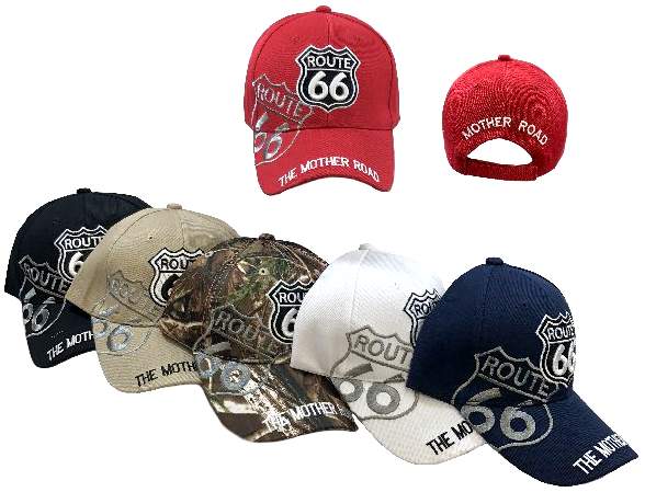 Wholesale Route 66 Ball CAP [Shadow]-The Mother Road