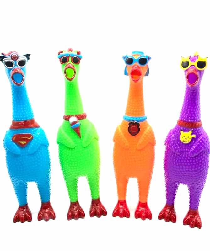 Wholesale Colorful Squeeze Shrilling Chicken
