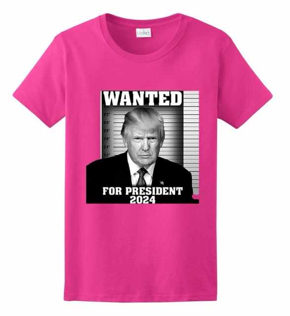 Wholesale TRUMP WANTED 2024 Pink Color T-SHIRT