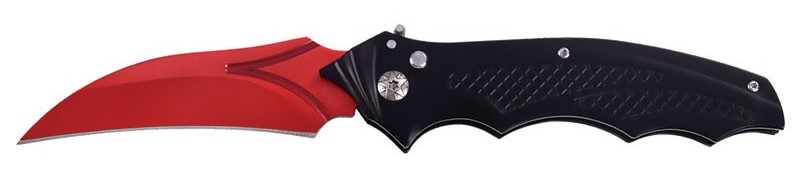 Hawkbill Blade Automatic Knife - Blood Red Blade