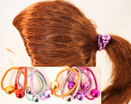 Wholesale Metalic Ball Pony Tail Holder HAIR Ties