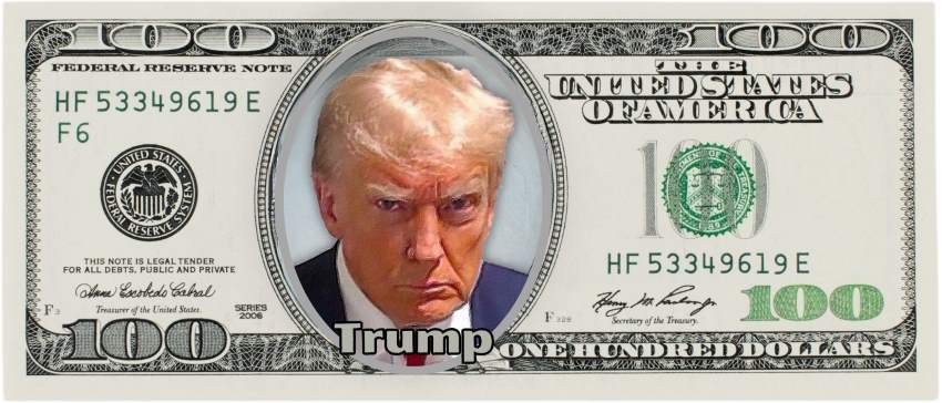 Wholesale Trump 100 Dollar Bill Bumper Sticker