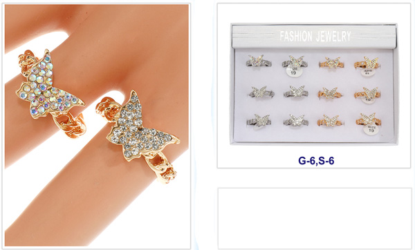 Wholesale butterfly Design Diamond RING