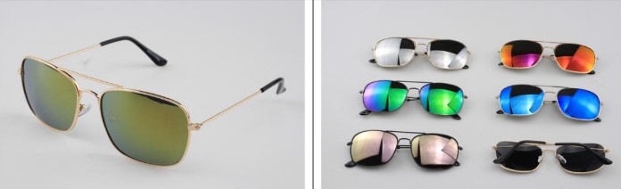 Wholesale Metal Unisex Aviator Style SUNGLASSES Multicolor