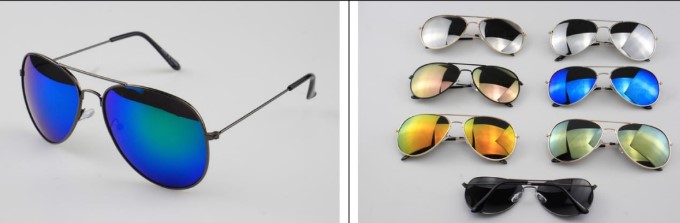 WHOLESALE Metal Unisex Aviator Style SUNGLASSES Black Phrame