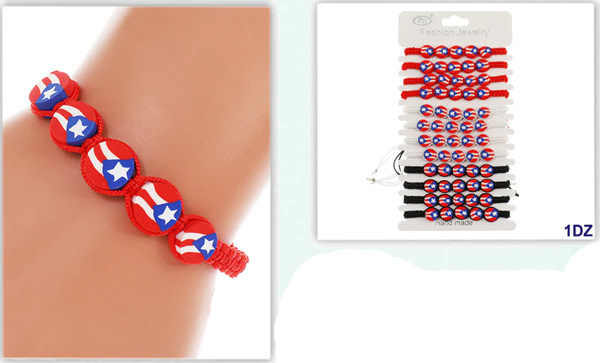 Wholesale Puerto Rico FLAG Design Bracelet