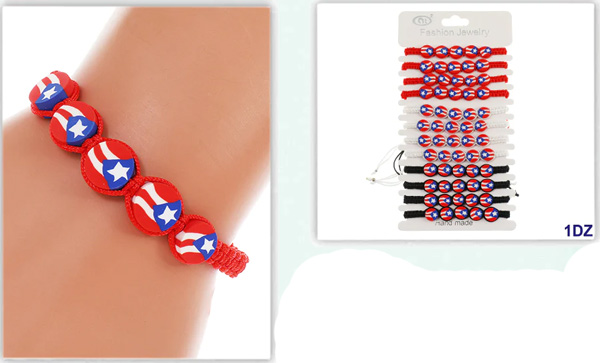 Wholesale Puerto Rico Flag Design BRACELET