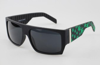 Wholesale PLASTIC Marijuana Pattern Design SUNGLASSES