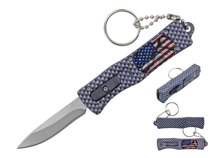 Wholesale 5.25″ Aluminum HANDLE + 1 7/8″ Blade Knife OTF