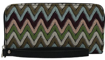 Wholesale Chevron Design Black WALLETs Wristlets