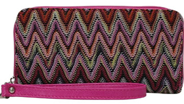 Wholesale Chevron Design Fuchsia WALLETs Wristlets