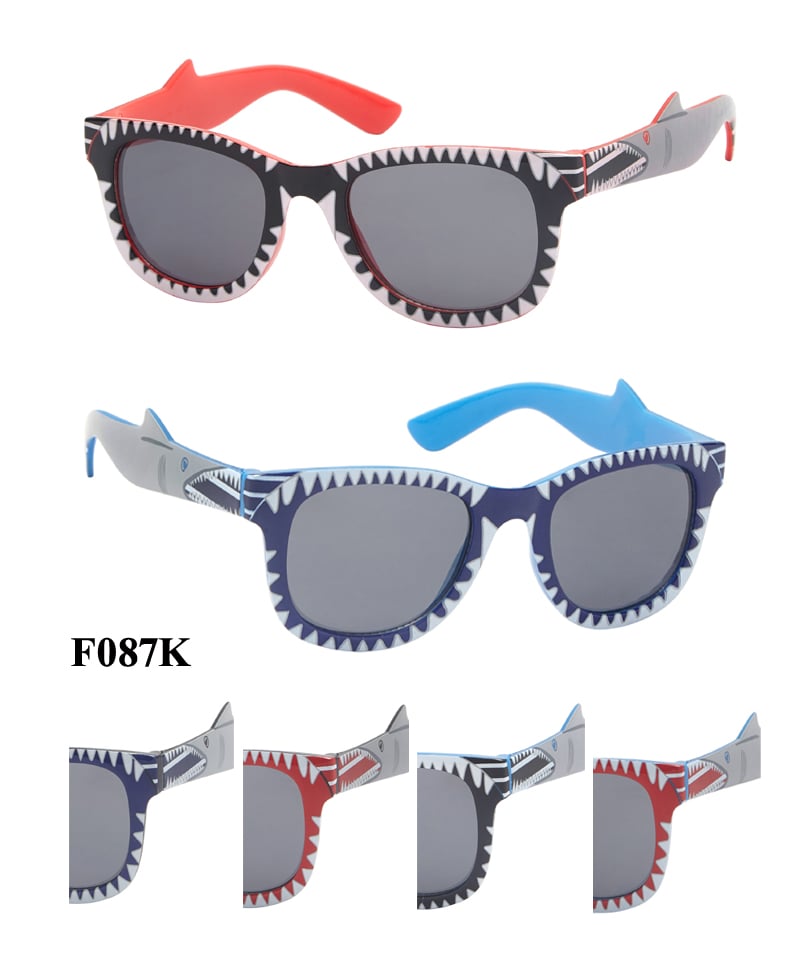 Wholesale Fasion shark Teeth Design Kids SUNGLASSES