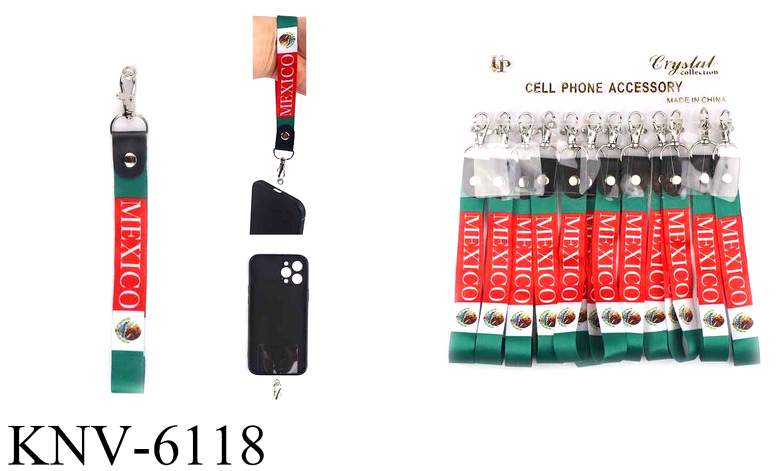 Wholesale Mexico Falg KEYCHAIN Wristlet