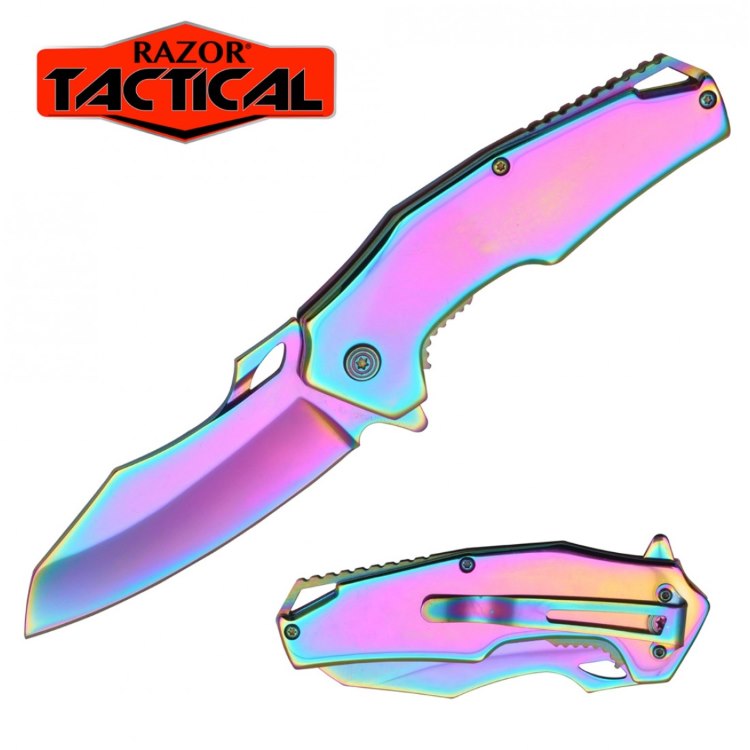 Titanium RAINBOW Spring Assisted Knife