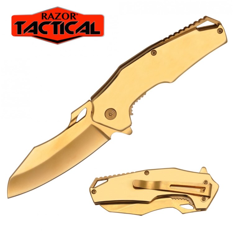 Titanium Blue Spring Assisted Knife
