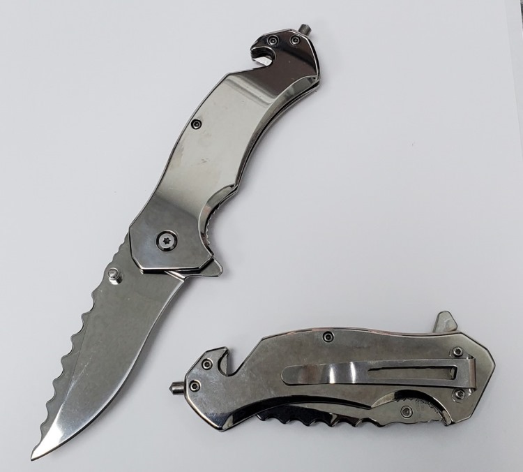 Titanium Spring Assisted Rescue Knife Sliver