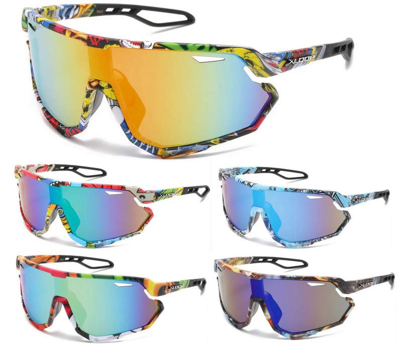 Wholesale XLOOP Various Artistic Color Print SUNGLASSES