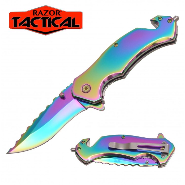 Titanium Spring Assisted Rescue Knife