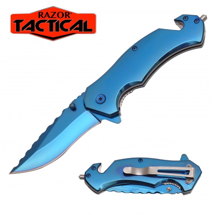 Titanium Spring Assisted Rescue Knife RAINBOW
