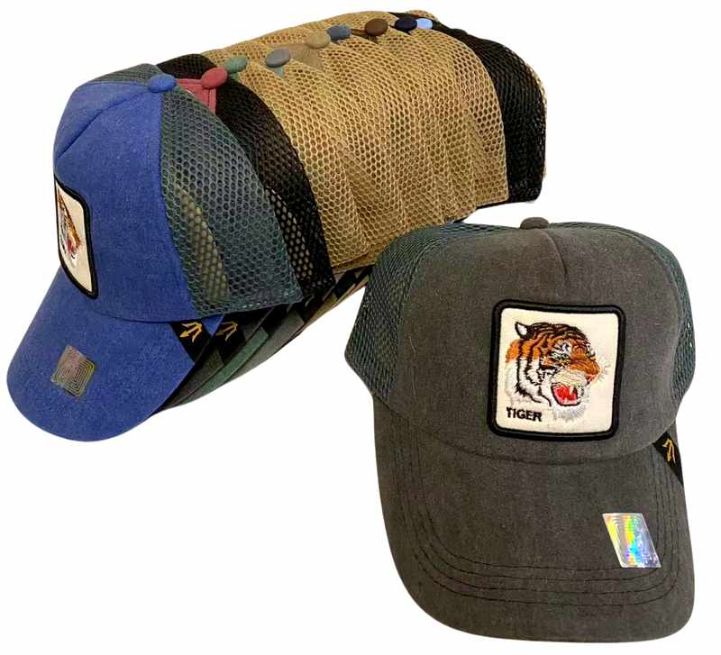 Wholesale Mesh Snapback Trucker HAT Embroidered Patch ''Tiger''
