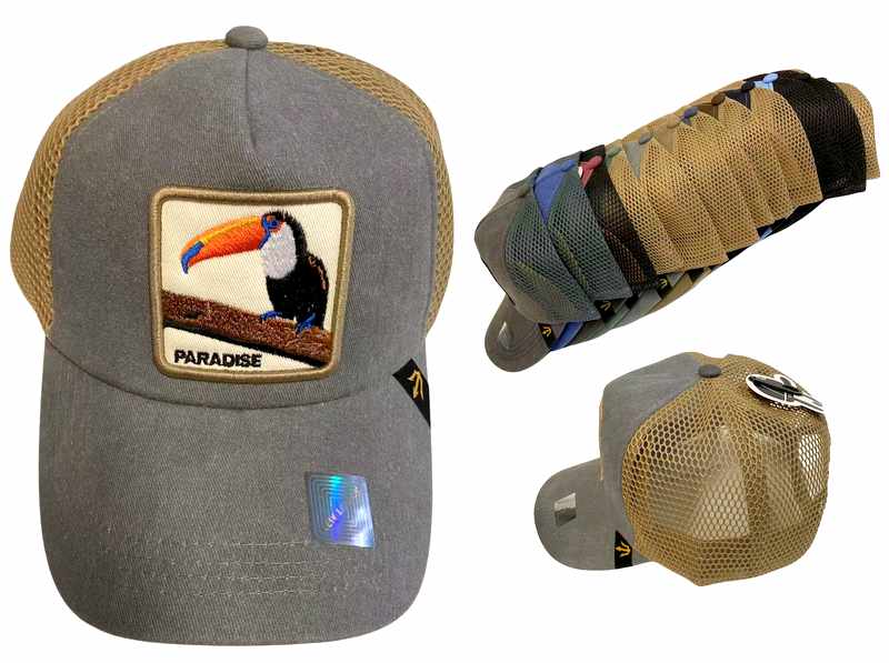Wholesale Mesh Snapback Trucker HAT Embroidered Patch ''Paradise''