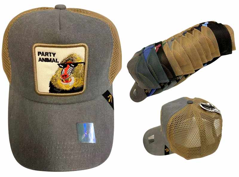 Mesh Snapback Trucker HAT Embroidered Patch ''Party ANIMAL''