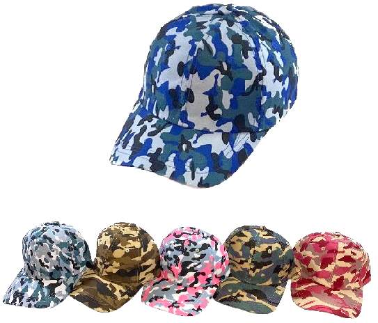 Wholesale Child's Colorful Camo BALL CAP COTTON