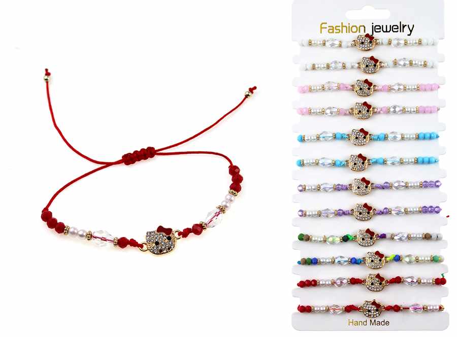 Wholesale Beaded Kitty Bracelet