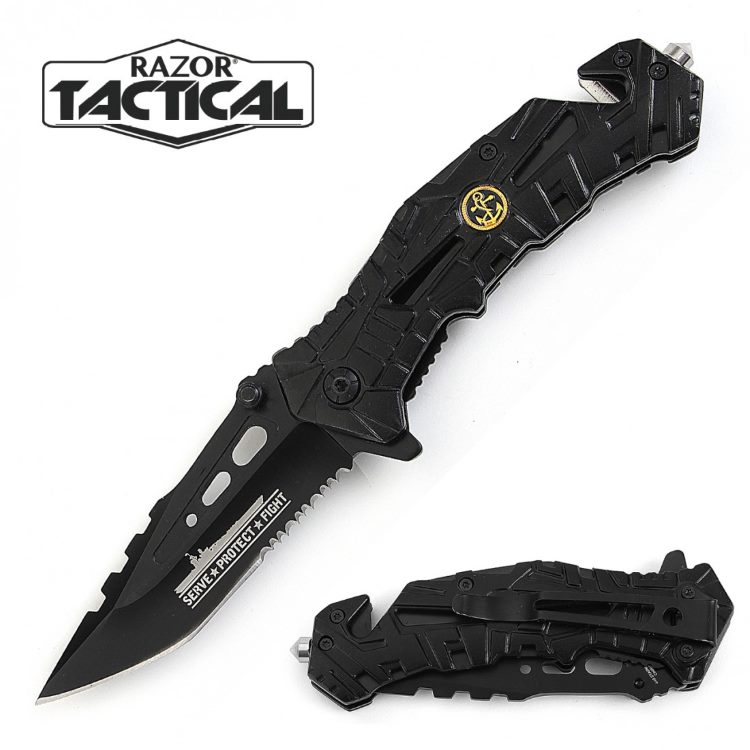 Navy Folding Knife w/ Aluminum Handle