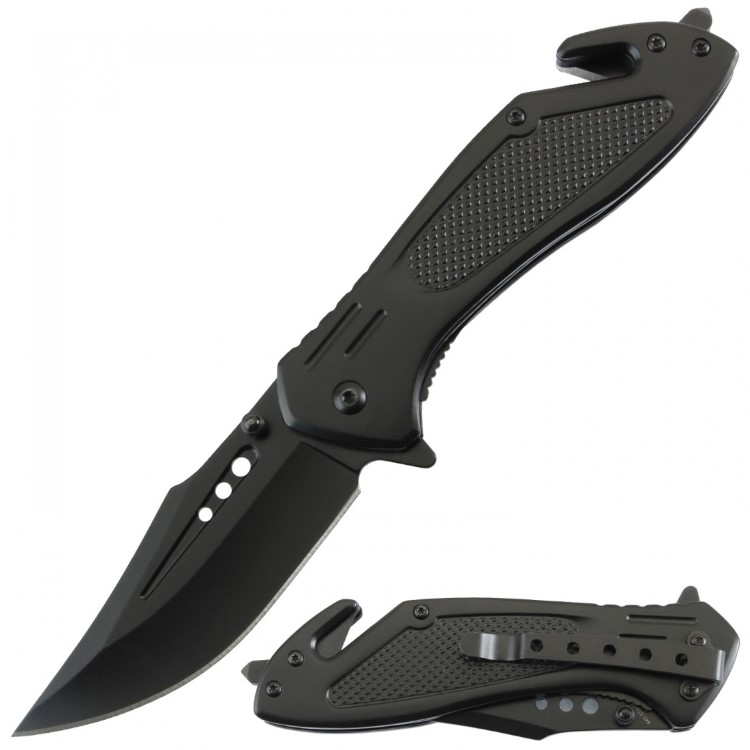 Assisted Knife Black Titanium Handle.