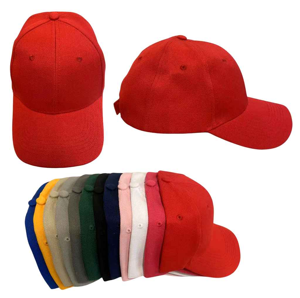 Wholesale Assorted Solid Color Plain BASEBALL Cap/Hat