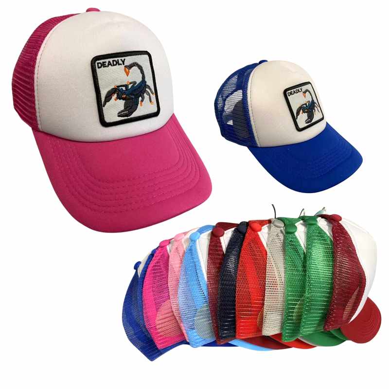 Wholesale Mesh Snapback Trucker HAT Embroidered ''Deadly'' Scorpion