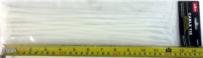 Wholesale 30pcs 12'' white cable TIE
