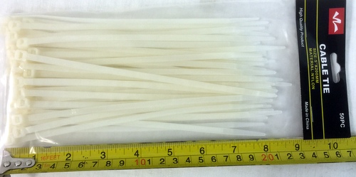 Wholesale 8'' 50pcs white cable TIE
