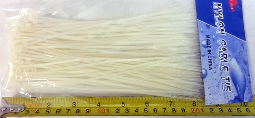 Wholesale 8'' 100 PCs white Cable Tie