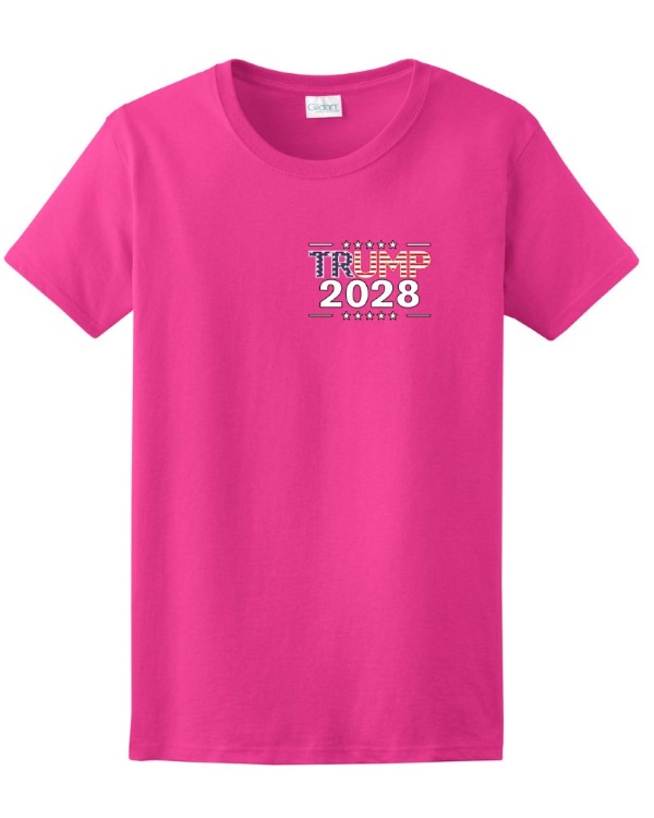 Wholesale T-SHIRT Trump 2028 colored Pink XXL