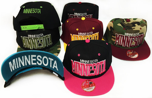 Wholesale Snap Back Flat Bill Minnesota HAT