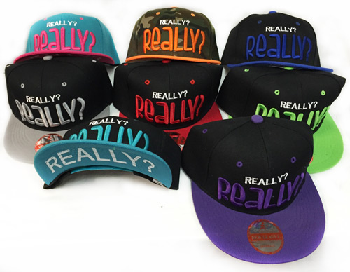 Wholesale Snap Back Flat Bill Assorted Really? HATs