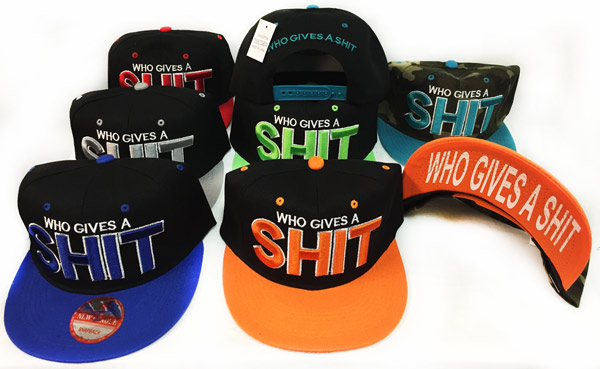 Wholesale Snap Back Flat Bill Who Gives A Shit Assorted Colors