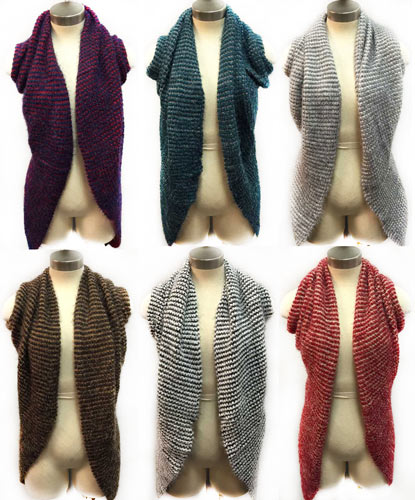 Wholesale Feather-Soft Knitted VESTs Assorted colors