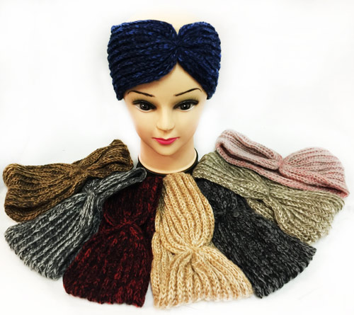 Wholesale Knitted Multicolored Simple Design HEADBANDs Assorted