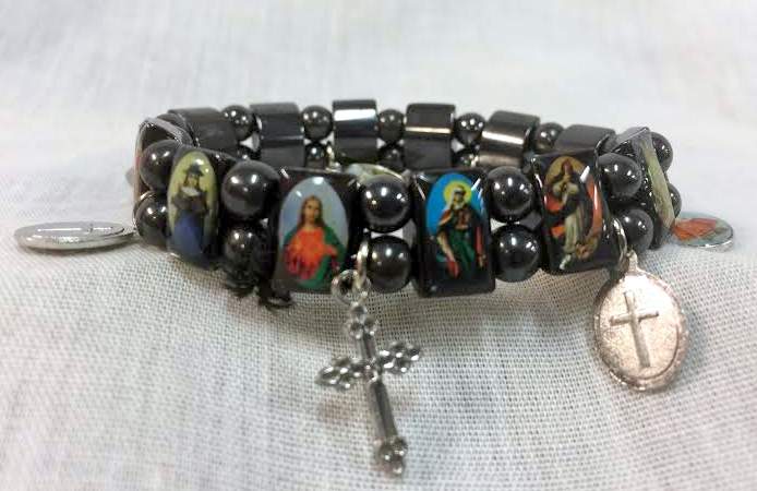 Wholesale Religious BRACELET Jesus Angel Hematite Rosary BRACELET