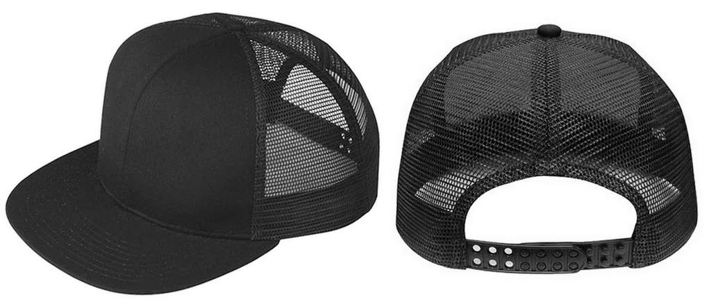 Wholesale Flat Bill Trucker CAP Black Color