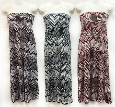 Wholesale Chevron Print Maxi SKIRTs Assorted