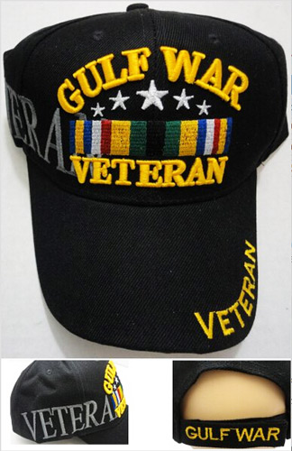 Wholesale Adjustable BASEBALL Hat Gulf War Veteran All Black