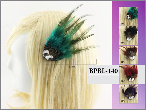 Wholesale Large Rhinestone Feather HAIR Pin Assorted Color