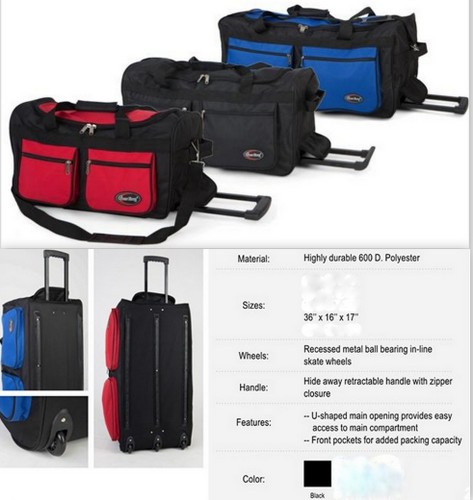 Wholesale 36'' 3 Wheels LUGGAGE with handle (black color only)