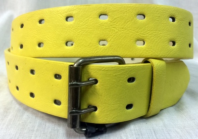 Wholesale PU two Hole Yellow BELT